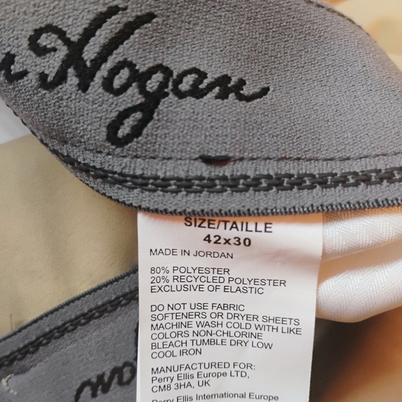 Ben Hogan Performance Mens 42x30 Tan Stretch Moisture Wicking NWT Golf Pants D - Picture 4 of 4